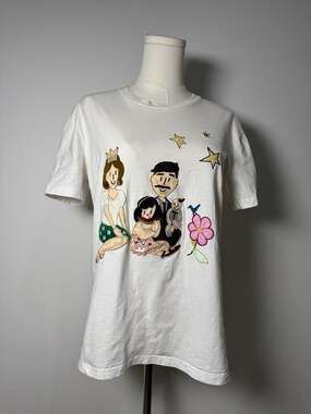 Dolce & Gabbana Family Portrait Applique Graphic T-Shirt